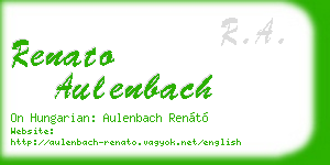 renato aulenbach business card